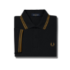 Fred Perry - Twin Tipped Polo Shirt - Black/Shaded Stone