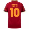 AS Roma Retro Football Shirt 1998-1999 + Totti 10