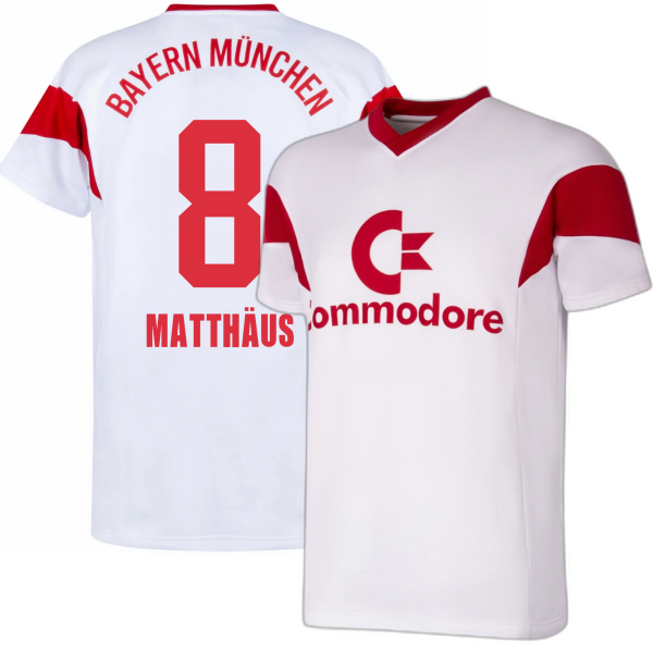 Bayern Munich Retro Football Shirt 1987-1988 + 8 Matthäus