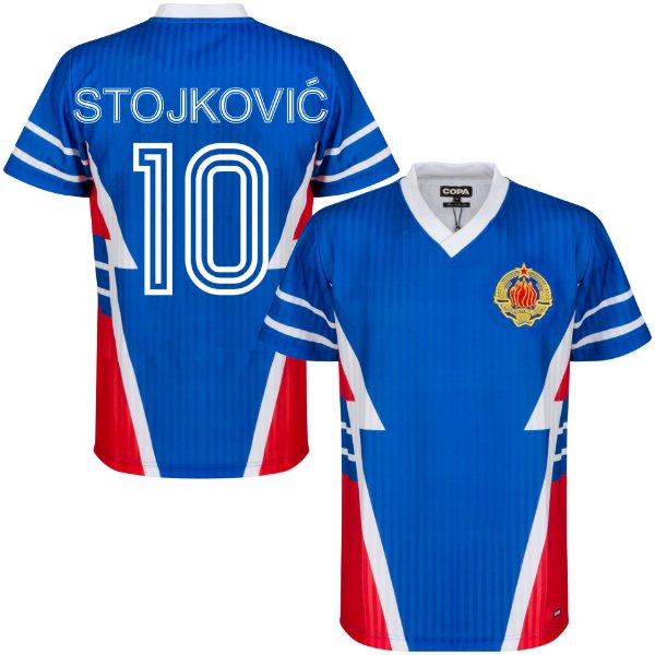 Yugoslavia Retro Football Shirt 1990 + Stojkovic 10